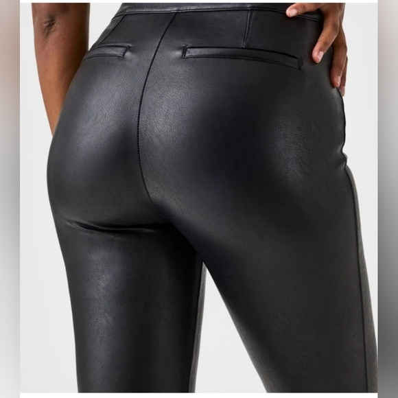 Spanx Leather-Like Flare Pants - Picture 3 of 8
